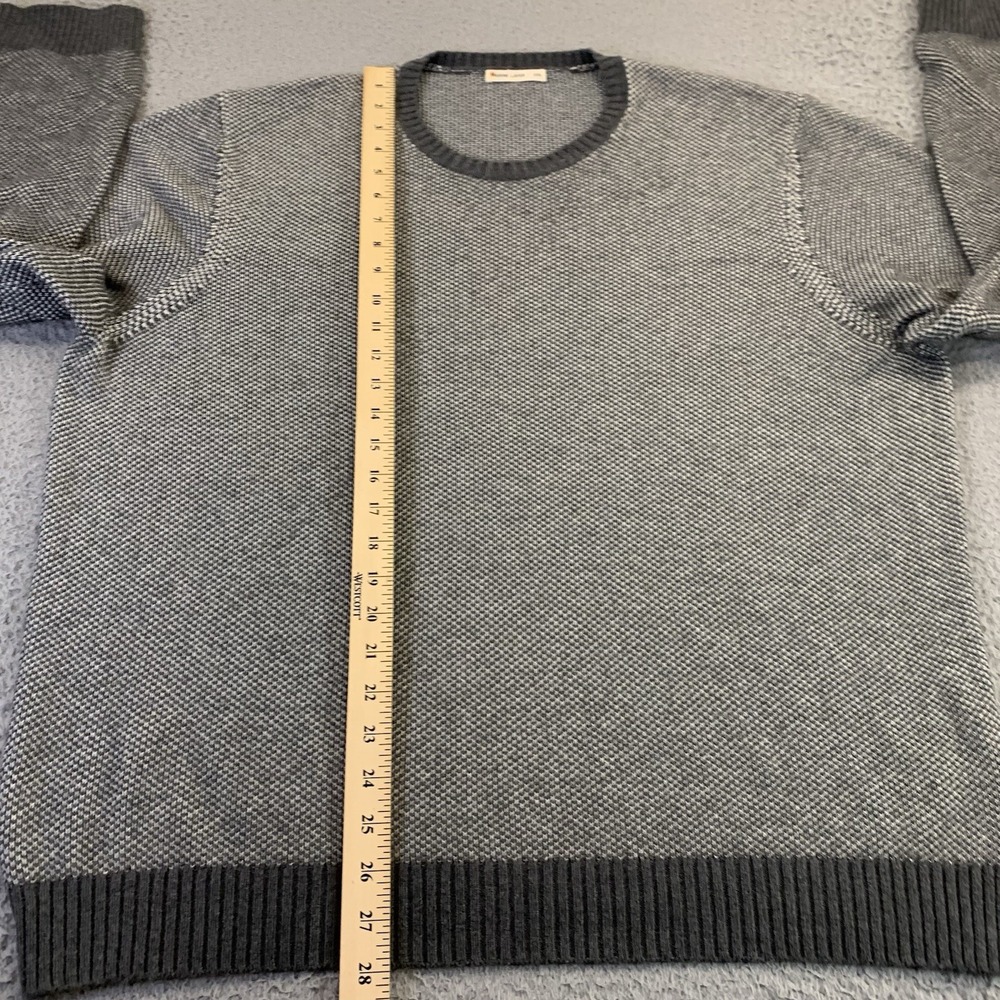 Marine Layer Knit Crewneck Mens 2XL Sweater Heathered Gray Sweatshirt Cuffed XXL - Picture 4 of 8